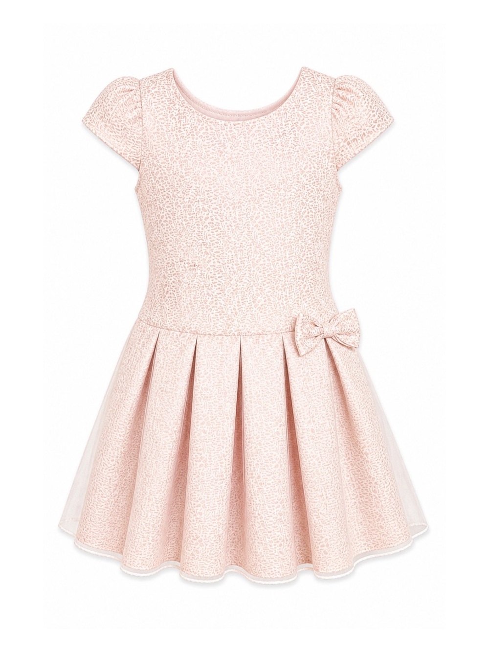 Petite Adele Pink Sharon Pleated Cap Sleeve Flower Girl Bridesmaid Dress 11/12